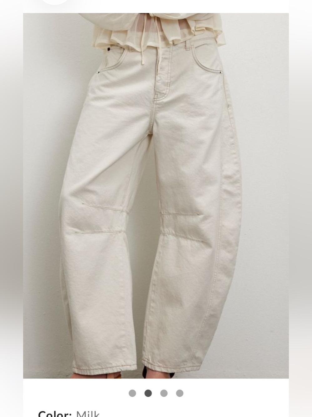 We the Free mid-rise Good Luck Barrel Jean in Milk 32